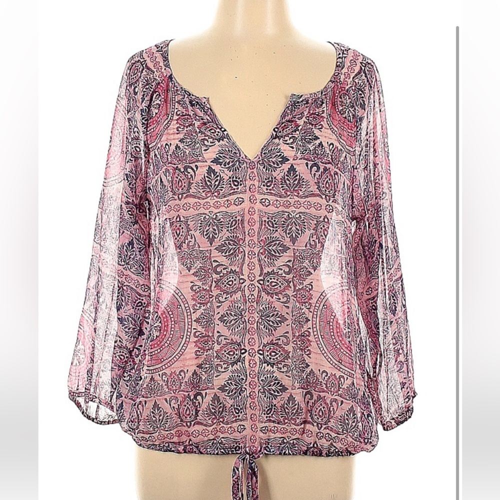 Lucky Brand Long Sleeve Blouse Boho style